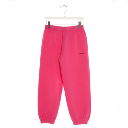 Girls Pink Logo Cotton Trousers