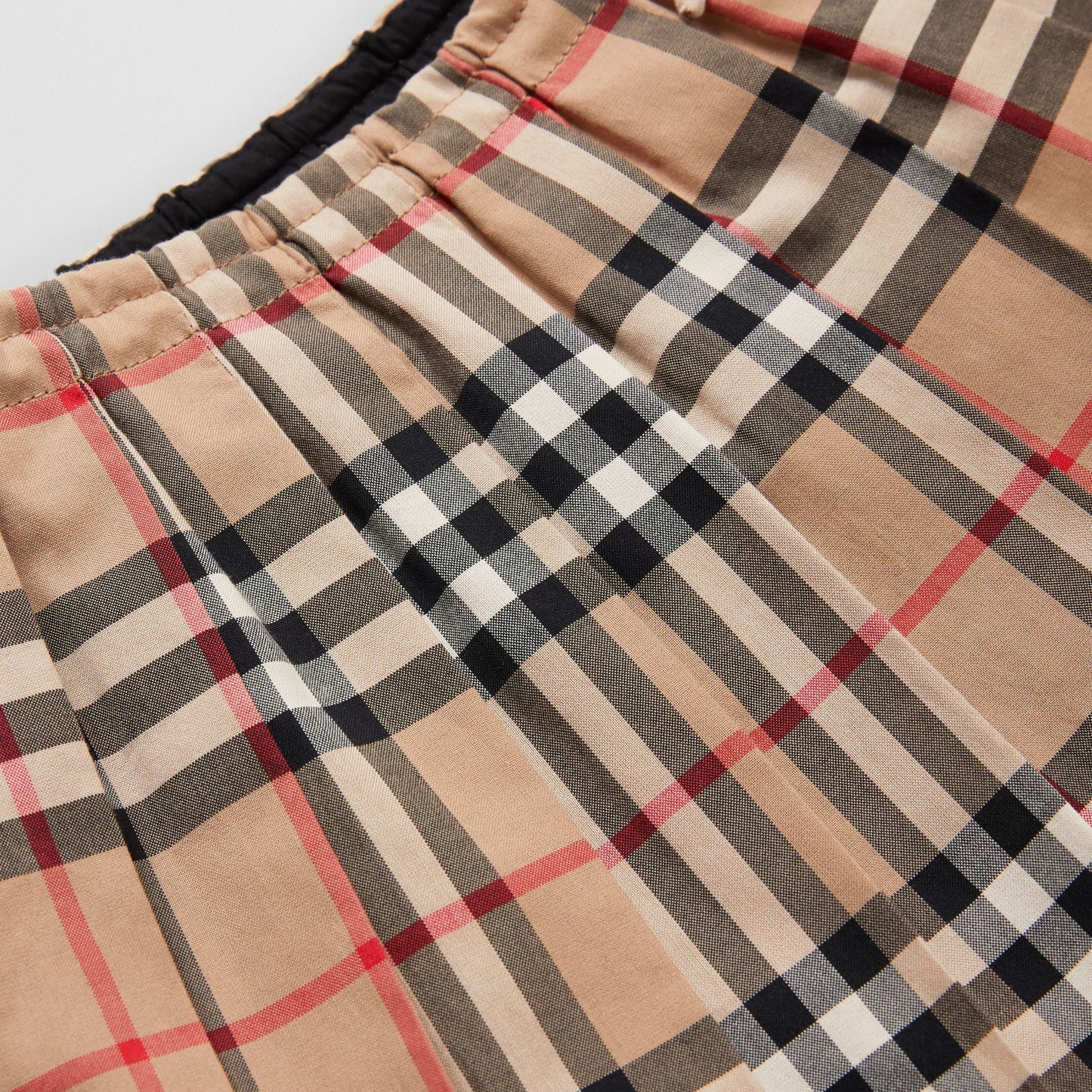 Baby Girls Beige Check Cotton Skirt