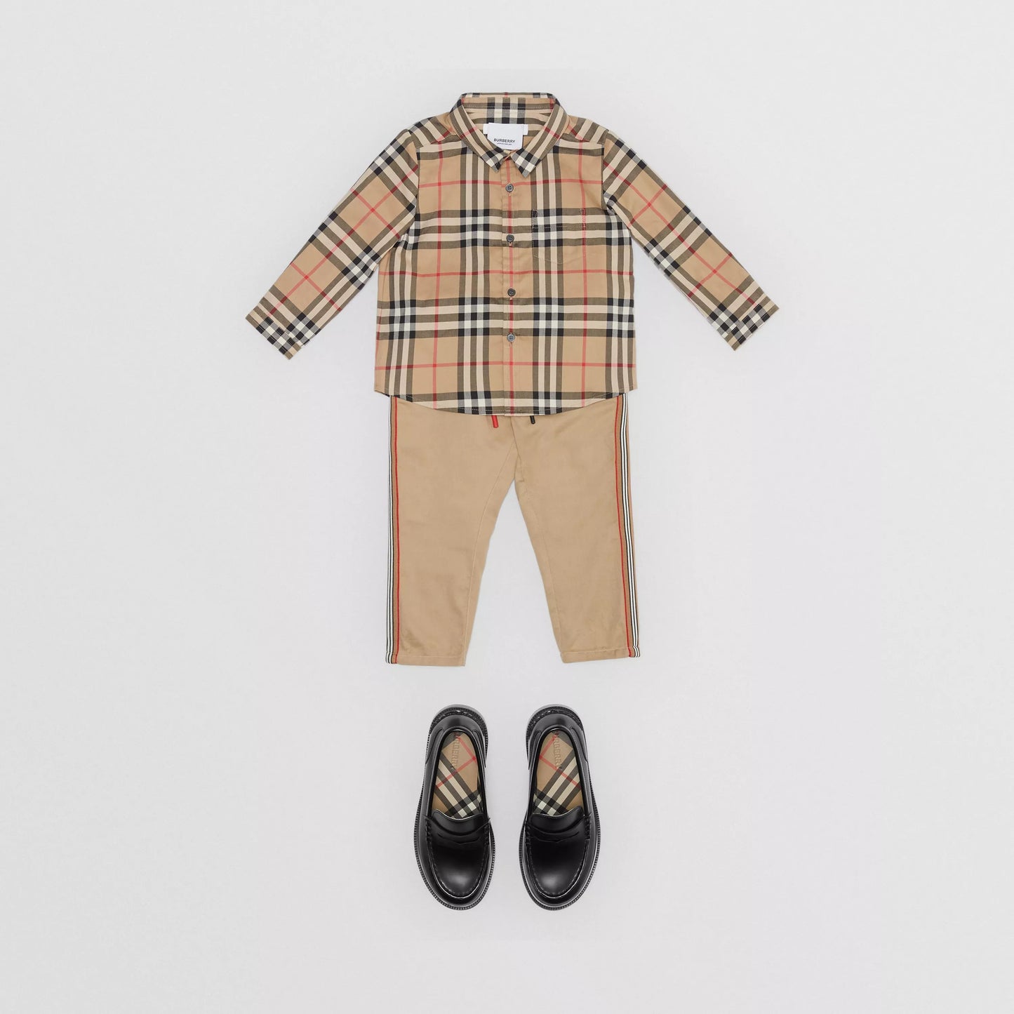 Baby Boys Beige Check Shirt