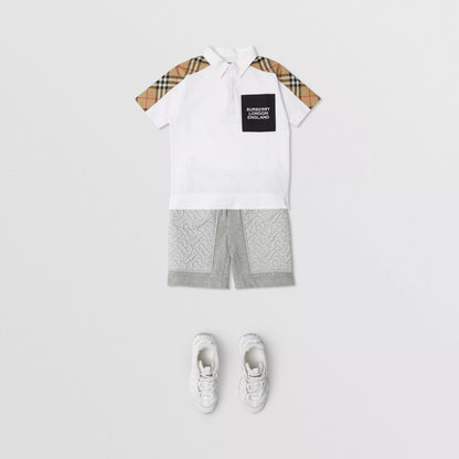 Boys White Cotton Polo Shirt