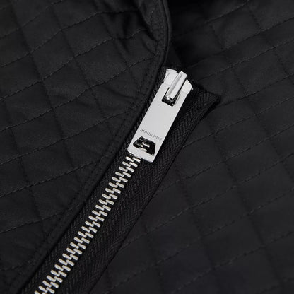 Girls Black Logo Coat