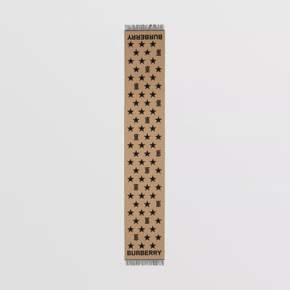 Boys & Girls Beige Star Wool Scarf