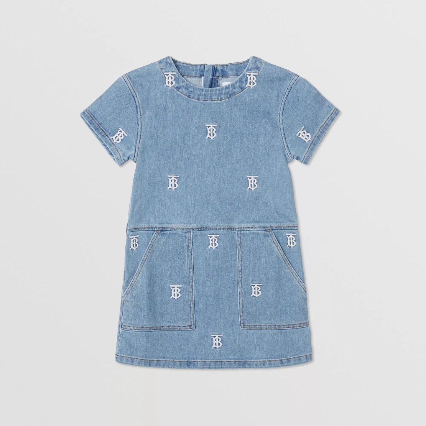 Girls Blue Logo Denim Dress