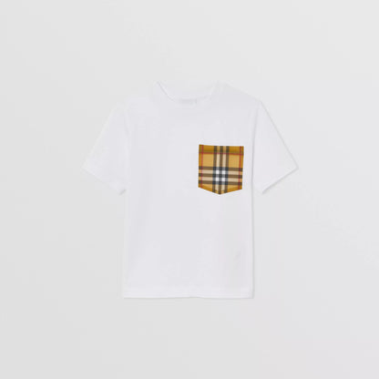 Boys White Cotton T-Shirt
