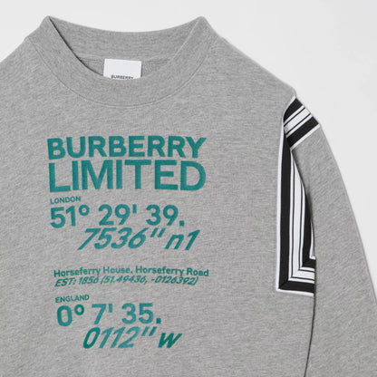 男童灰色Logo棉卫衣