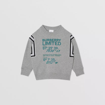 男童灰色Logo棉卫衣