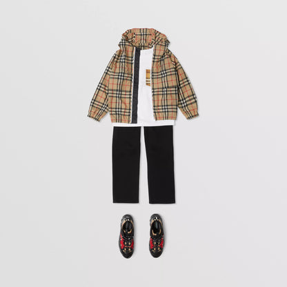 Boys Archive Beige Check Jacket