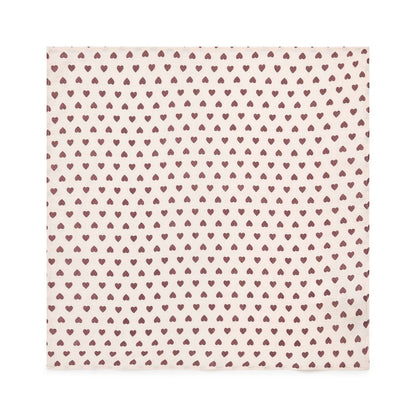 Girls Pink Heart Cotton Scarf