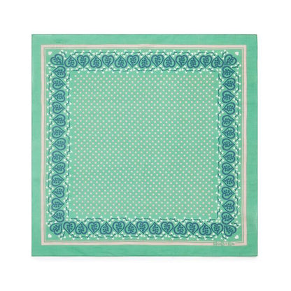 Girls Green Dots Cotton Scarf