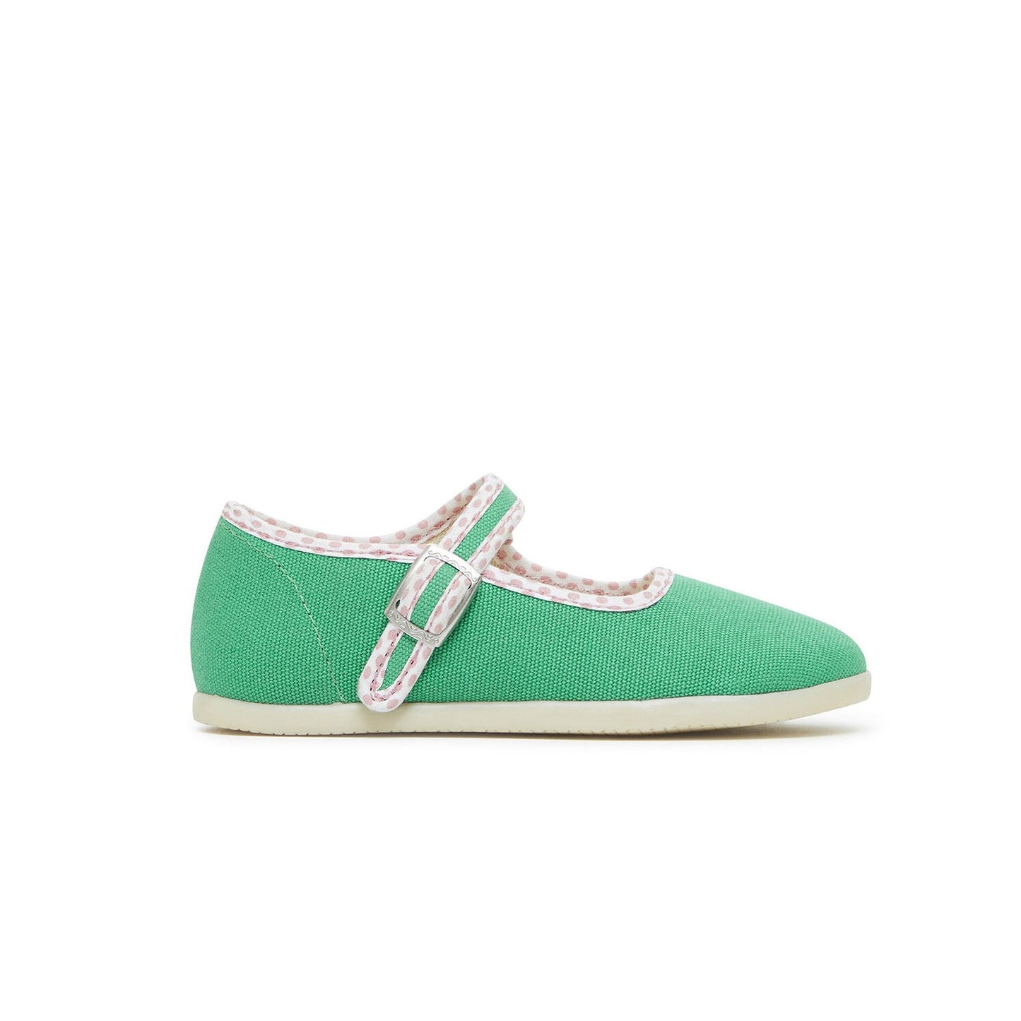 女童绿色帆布鞋