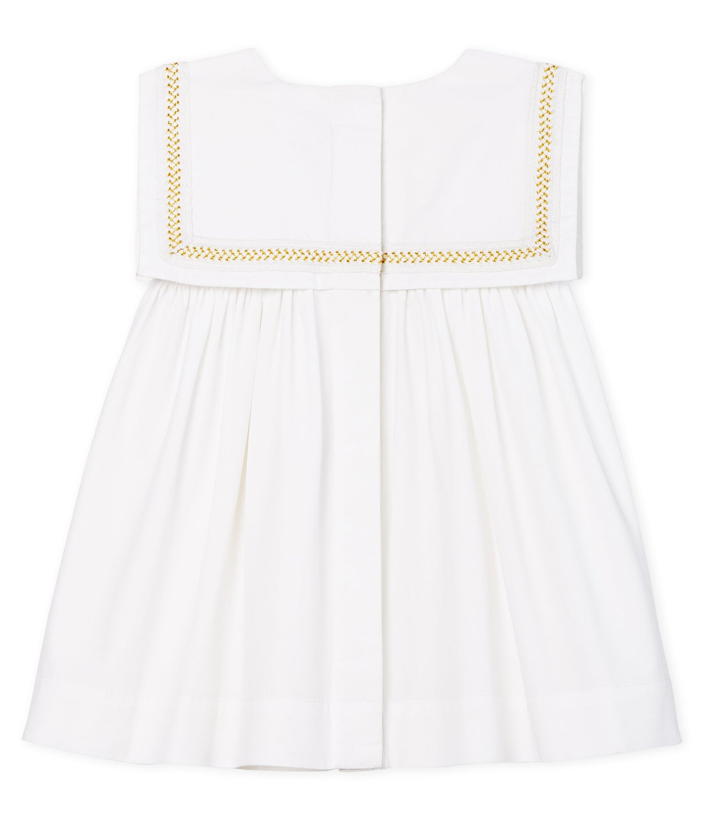Baby Girls White Cotton Dress