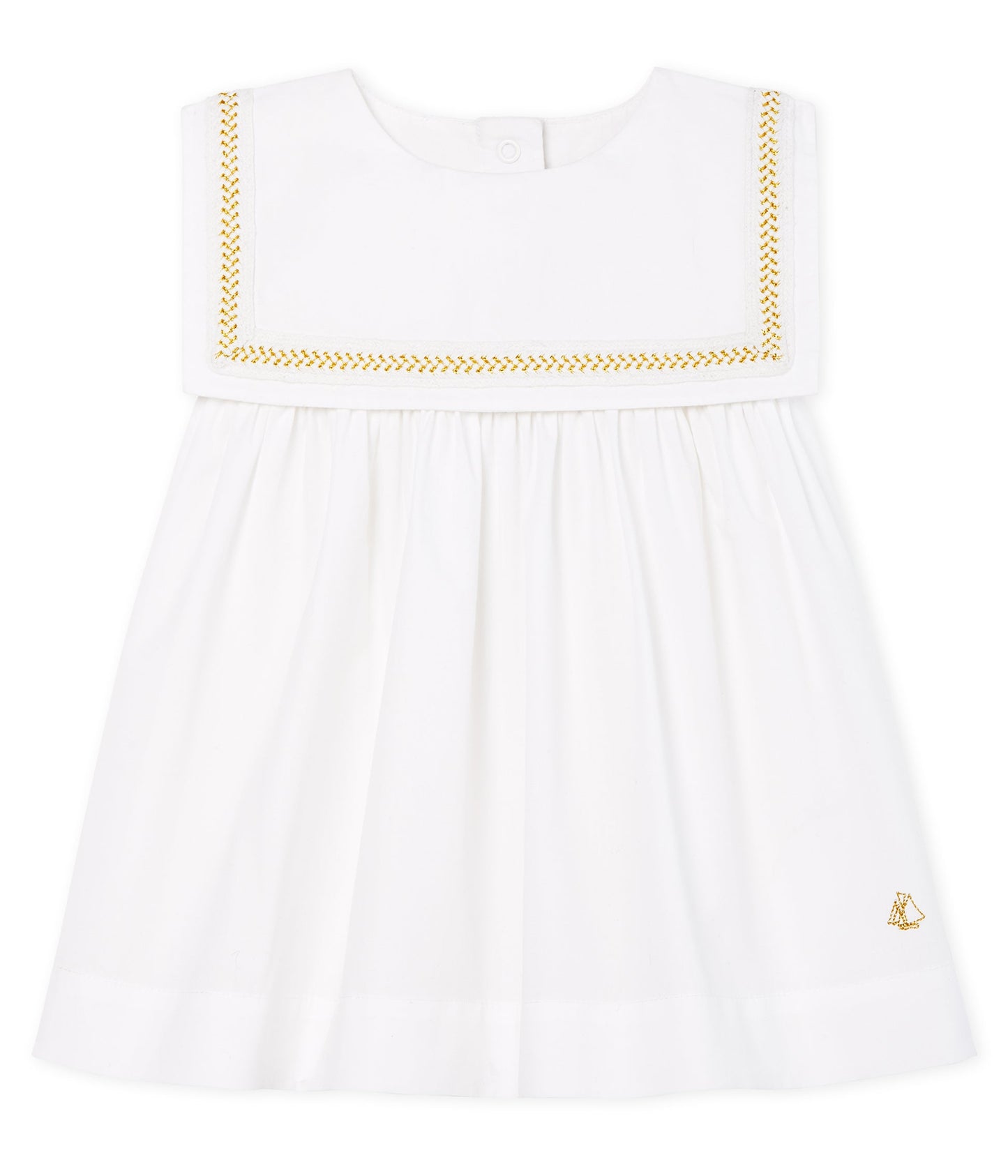 Baby Girls White Cotton Dress