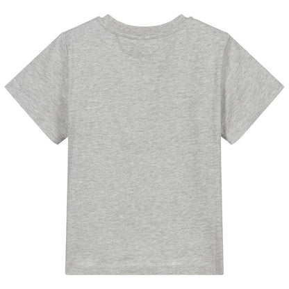 Boys Grey Printing Cotton T-Shirt