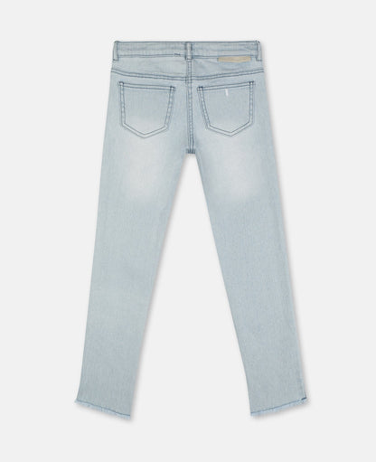 Girls Light Blue Denim Trousers