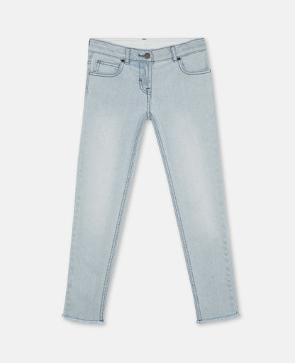 Girls Light Blue Denim Trousers