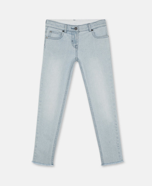 Girls Light Blue Denim Trousers