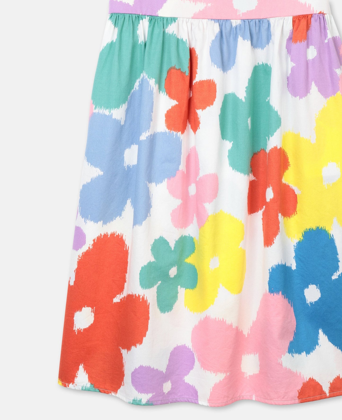 Girls Multicolor Flower Cotton Dress