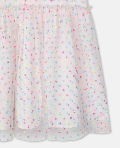 Girls Multicolor Dots Tulle Dress