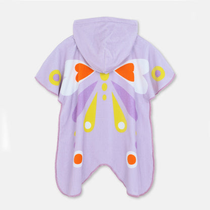 Girls Lilac Butterfly Cotton Towel