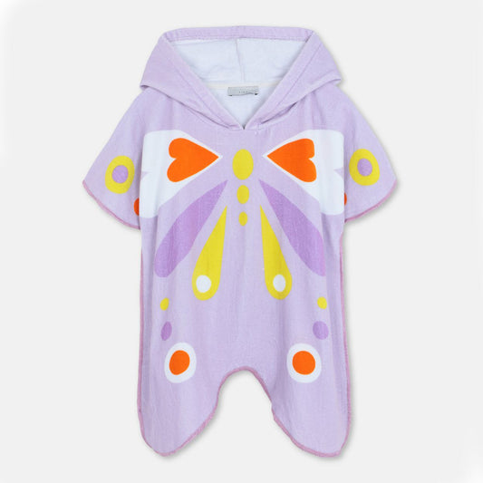 Girls Lilac Butterfly Cotton Towel