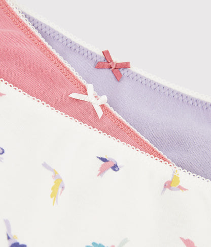 Girls Multicolor Cotton underwear set(3Pieces)