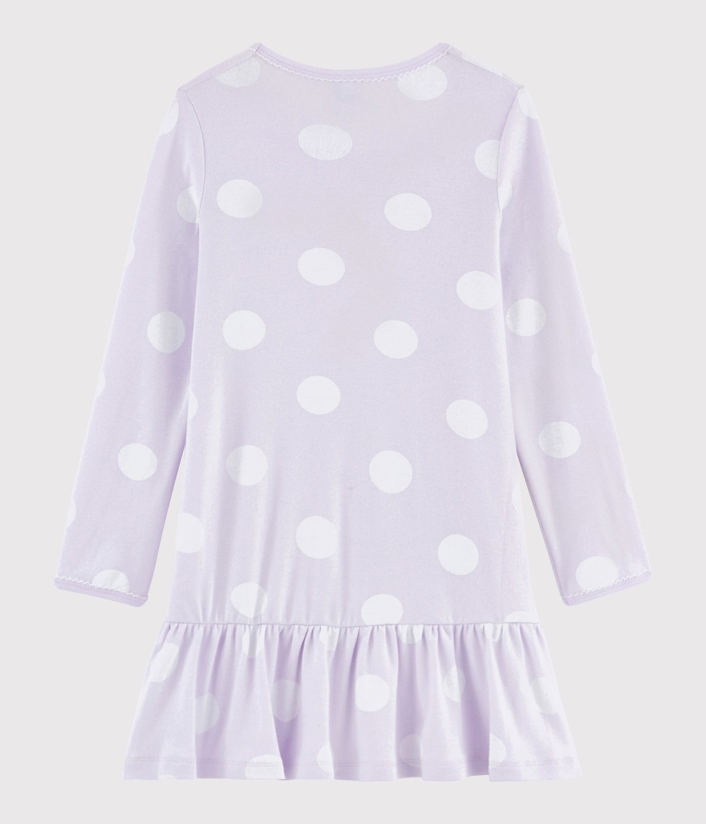 Girls Purple Dot Cotton Nightwear