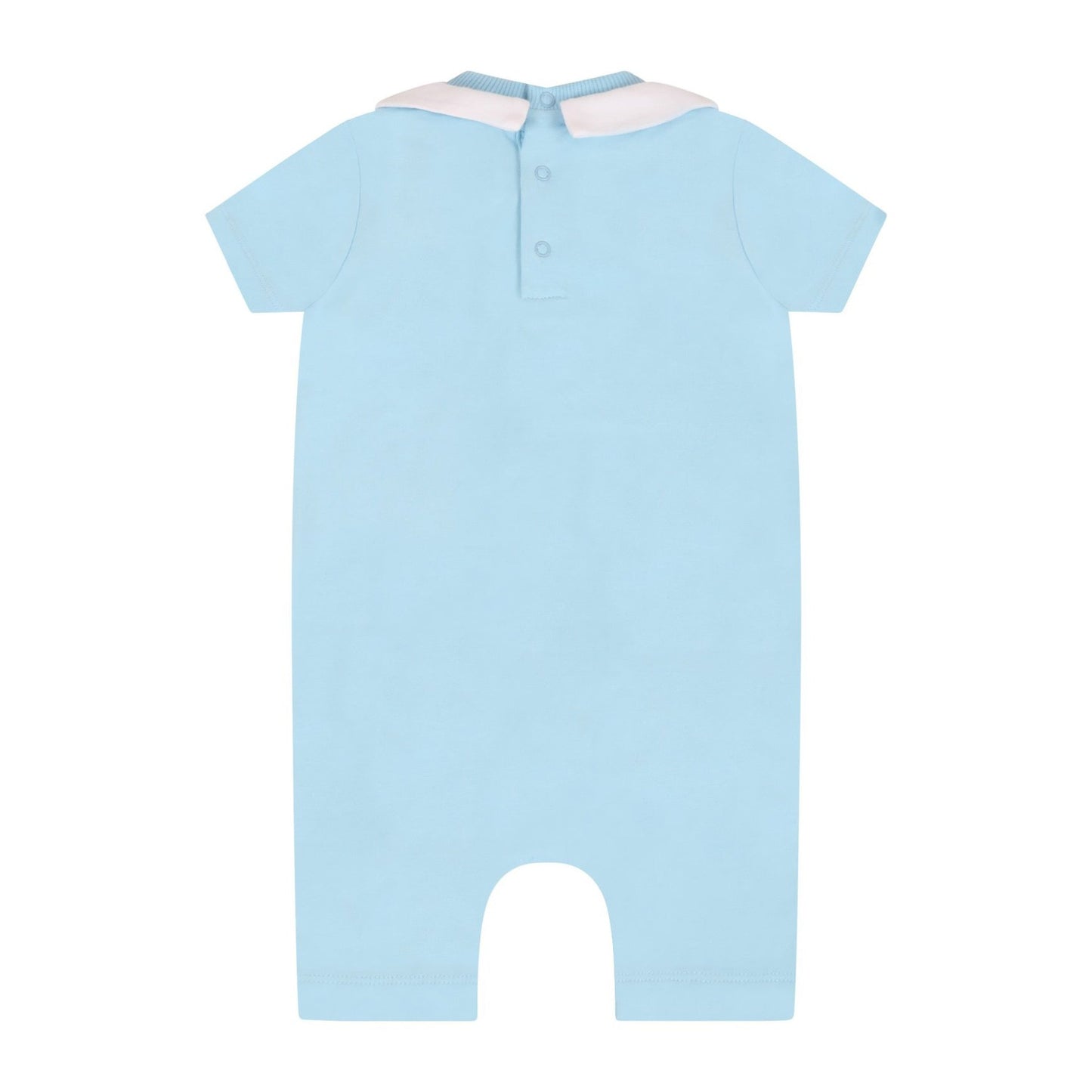 Baby Boys Blue Cotton Babysuit