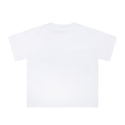 Baby Boys & Girls White Cotton T-Shirt