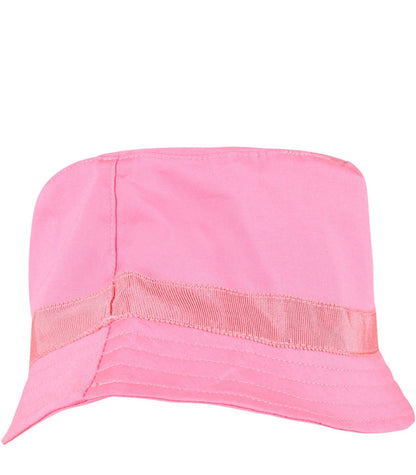 Girls Pink Logo Cotton Hat