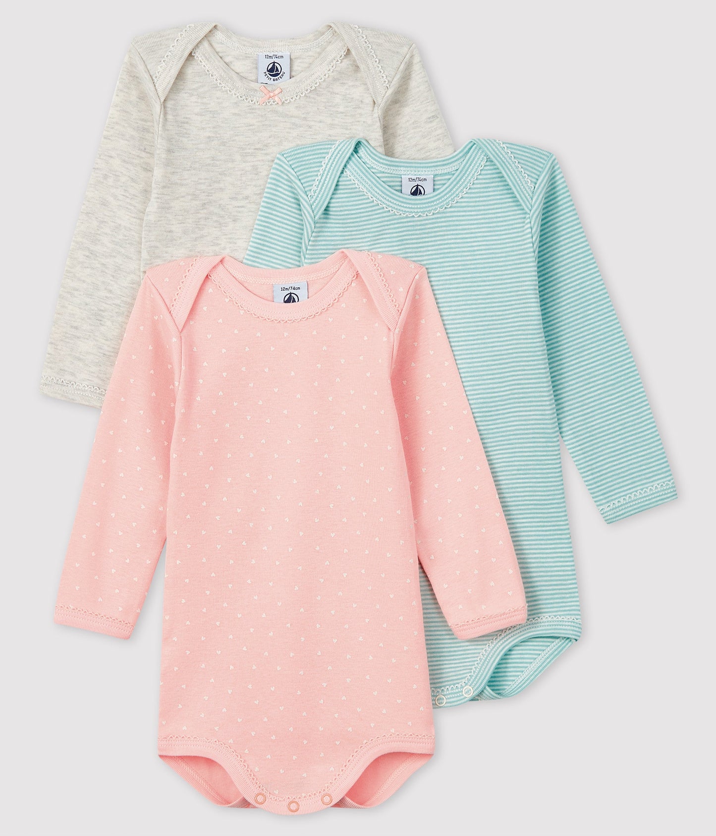 Baby Girls Multicolor Cotton Babysuit Sets