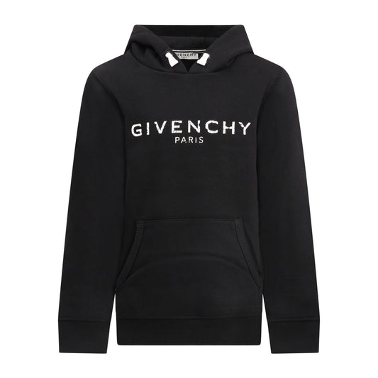 Boys Black Logo Cotton Sweatshirt