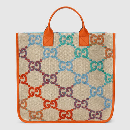 Girls Orange GG Logo Handbag