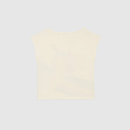 Girls Ivory Printing Cotton T-Shirt