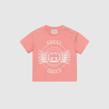 Baby Girls Pink Logo Cotton T-Shirt