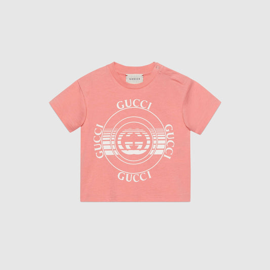 Baby Girls Pink Logo Cotton T-Shirt