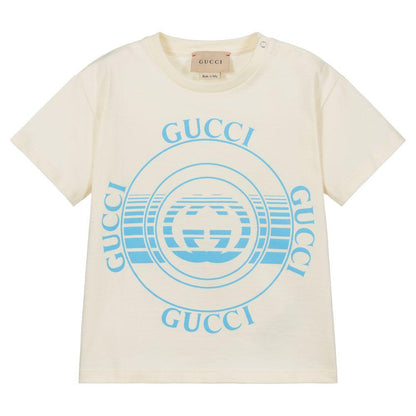 Baby Boys Ivory Logo Cotton T-Shirt