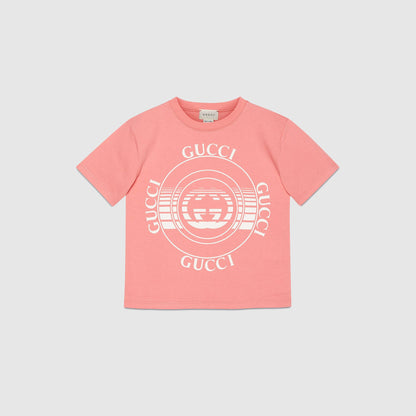 Girls Pink Logo Cotton T-Shirt