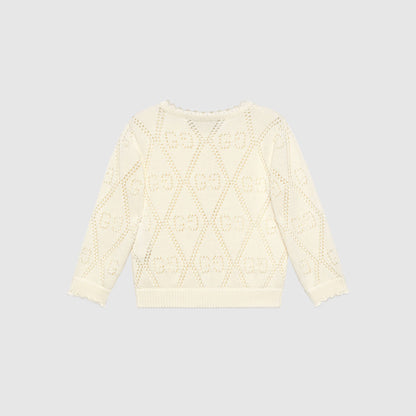 Baby Girls White GG Cardigan