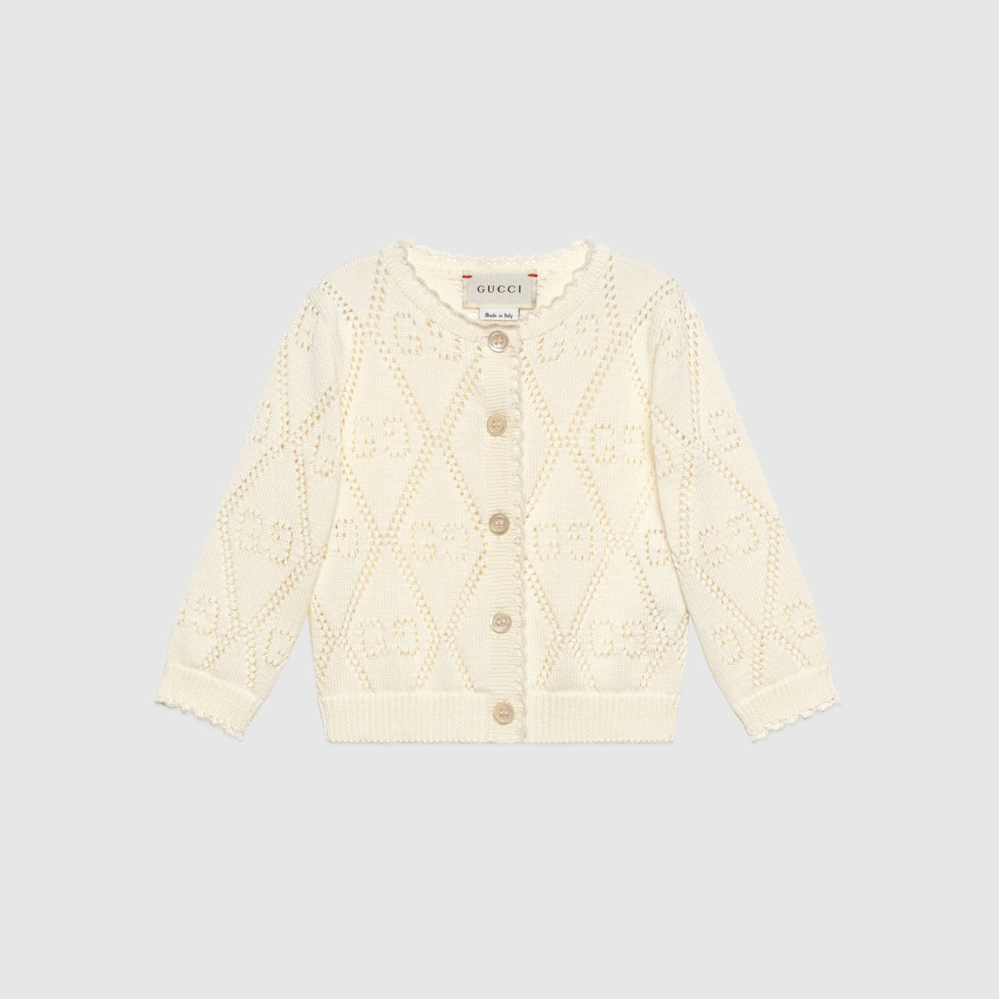 Baby Girls White GG Cardigan