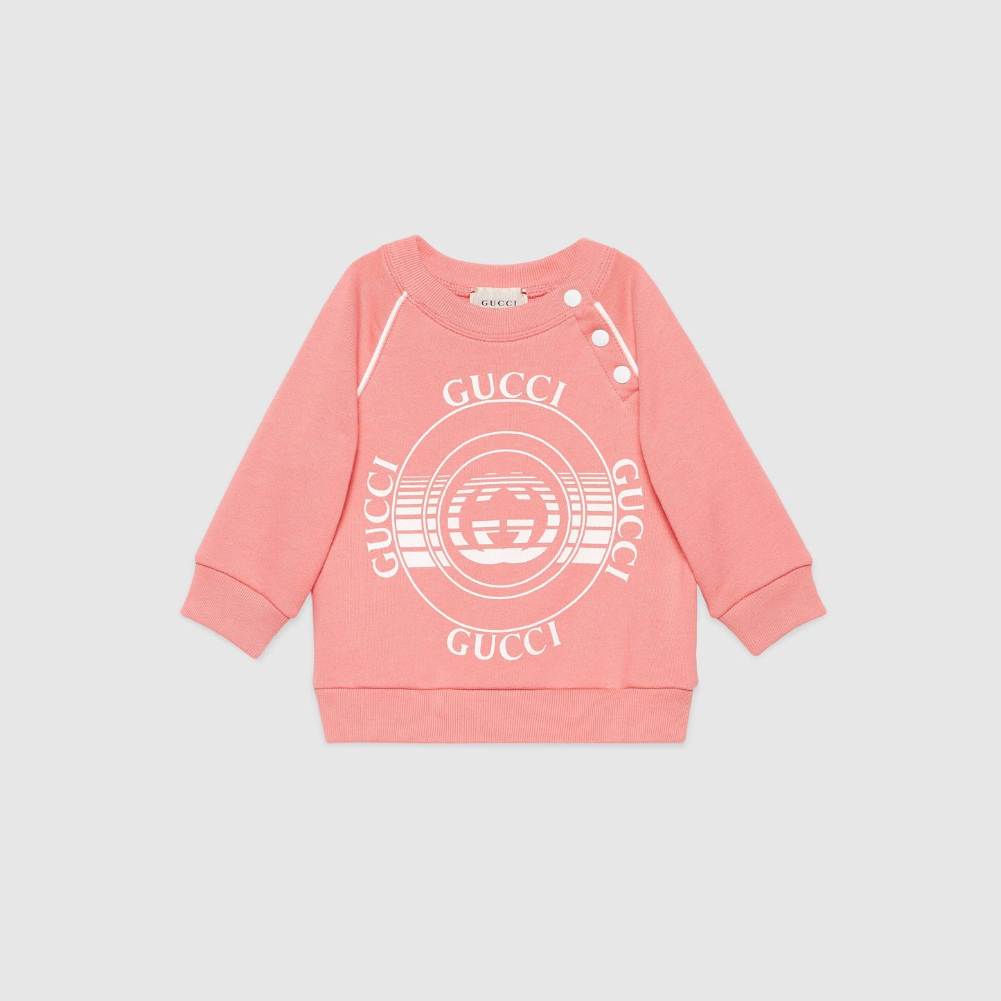 Baby Girls Pink GG Logo Cotton Sweatshirt