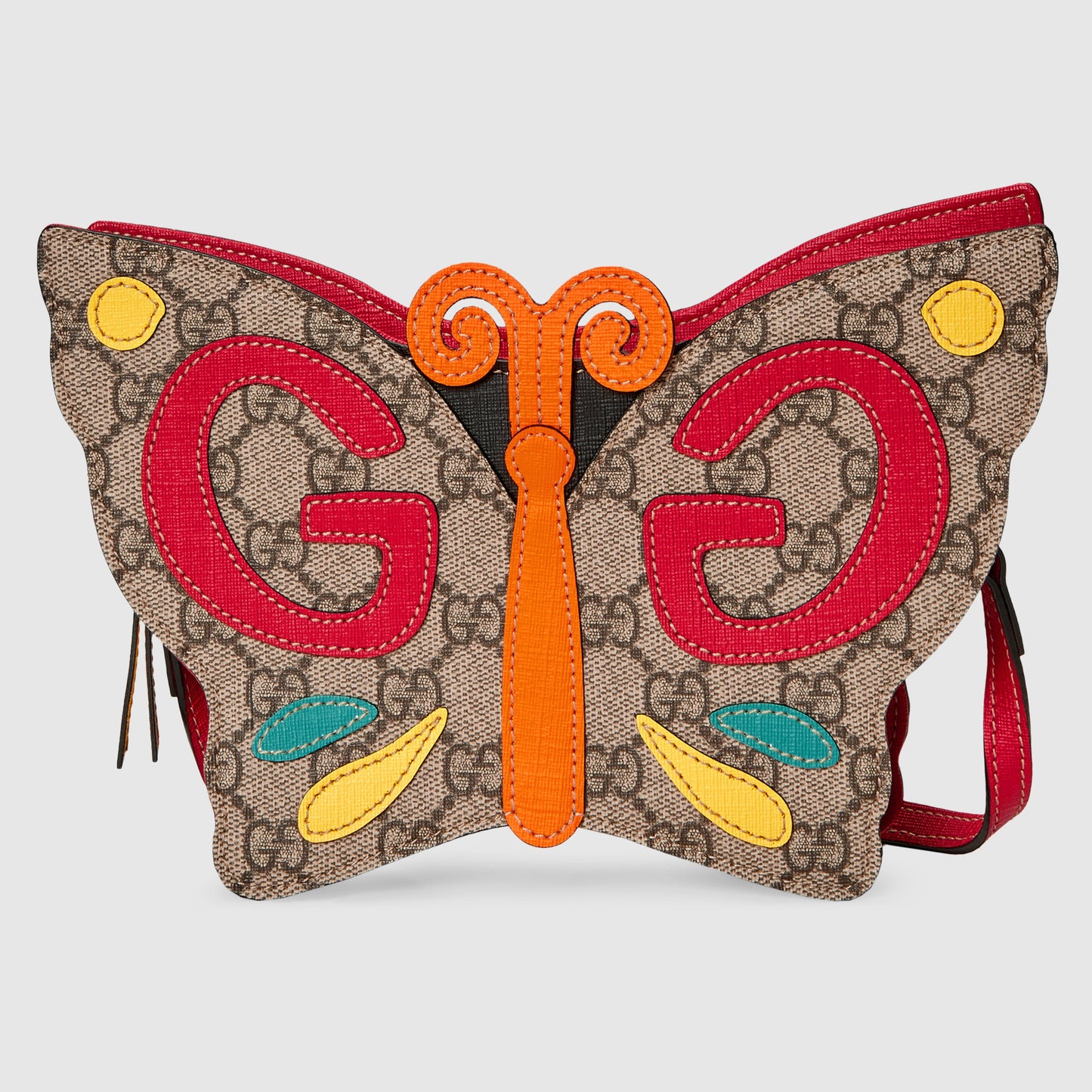 Girls Beige Butterfly GG Shoulder Bag
