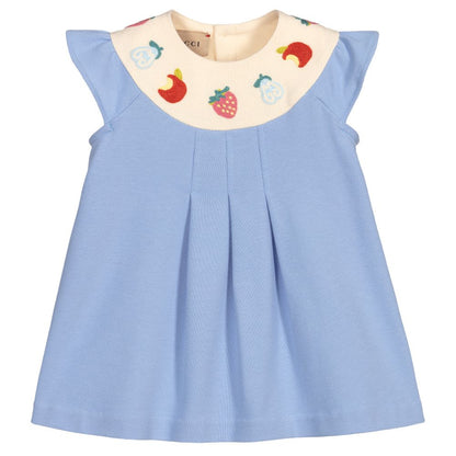 Baby Girls Blue Cotton Dress