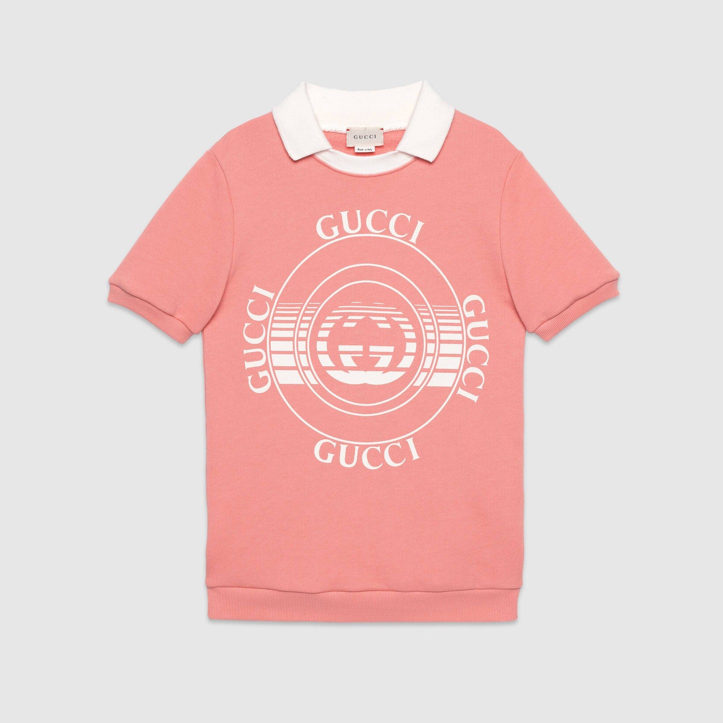 Girls Pink Logo Cotton Dress