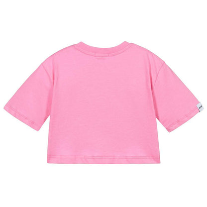 女童粉色Logo棉T恤