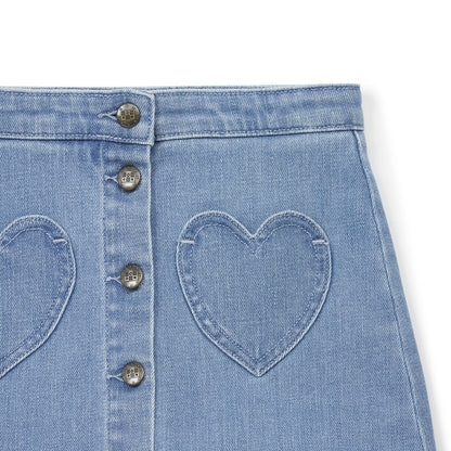 Girls Blue Denim Skirt