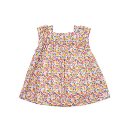 Girls Pink Floral Cotton Top