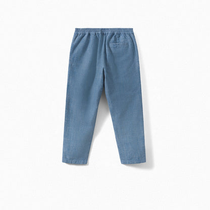 Boys Blue Cotton Trousers