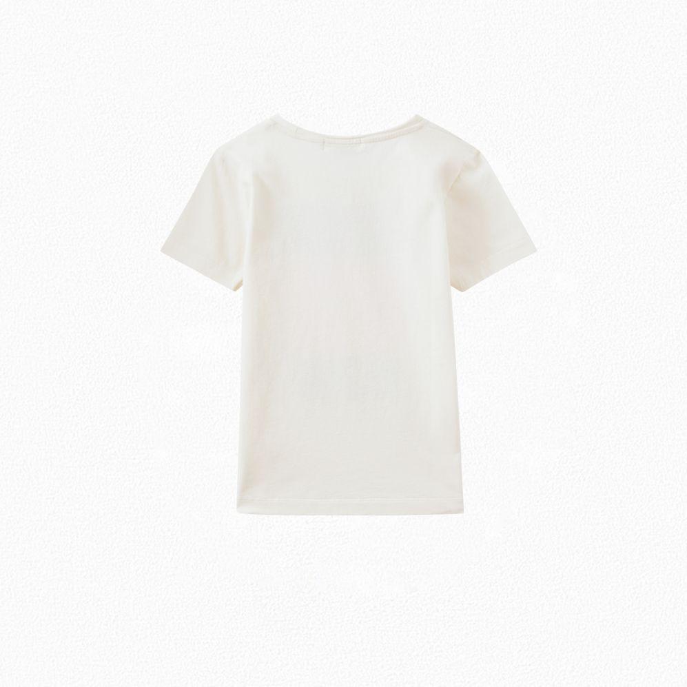 Boys Beige Print T-Shirt