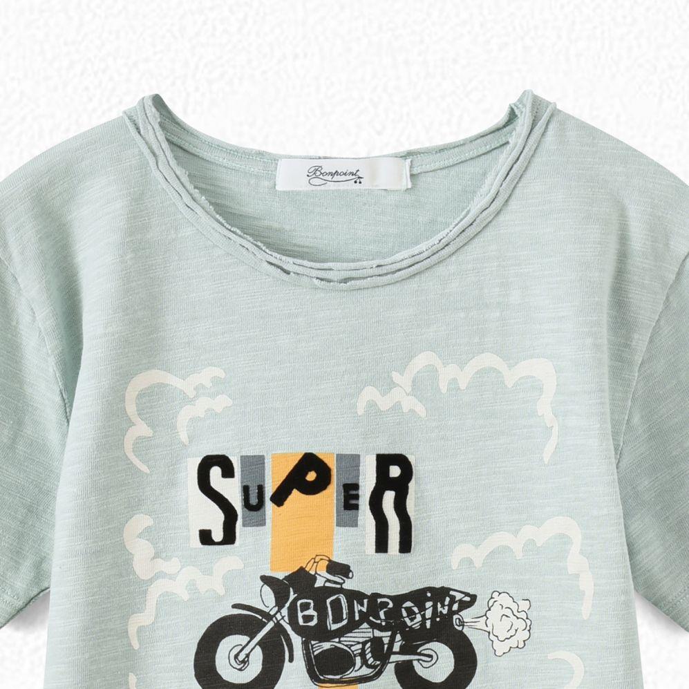 Boys Green Celadon Print T-Shirt