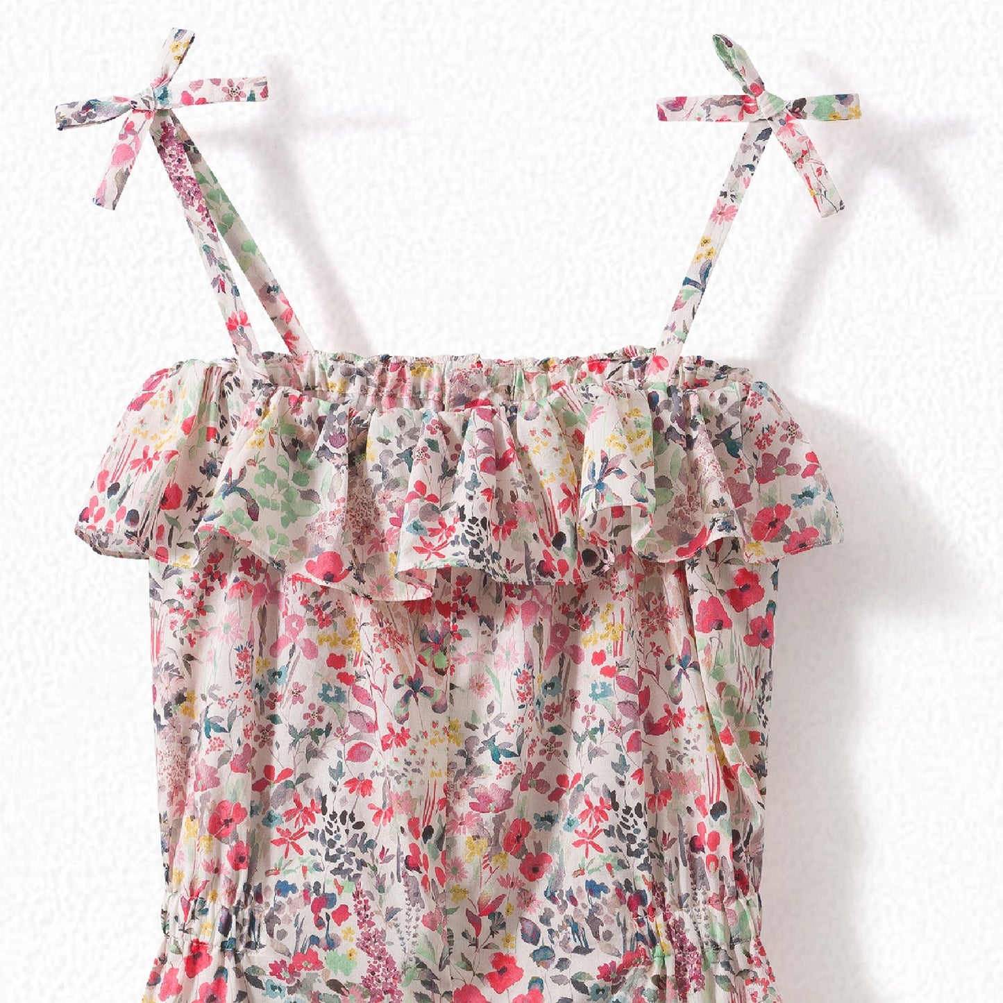 Girls Multicolor Floral Cotton Trousers